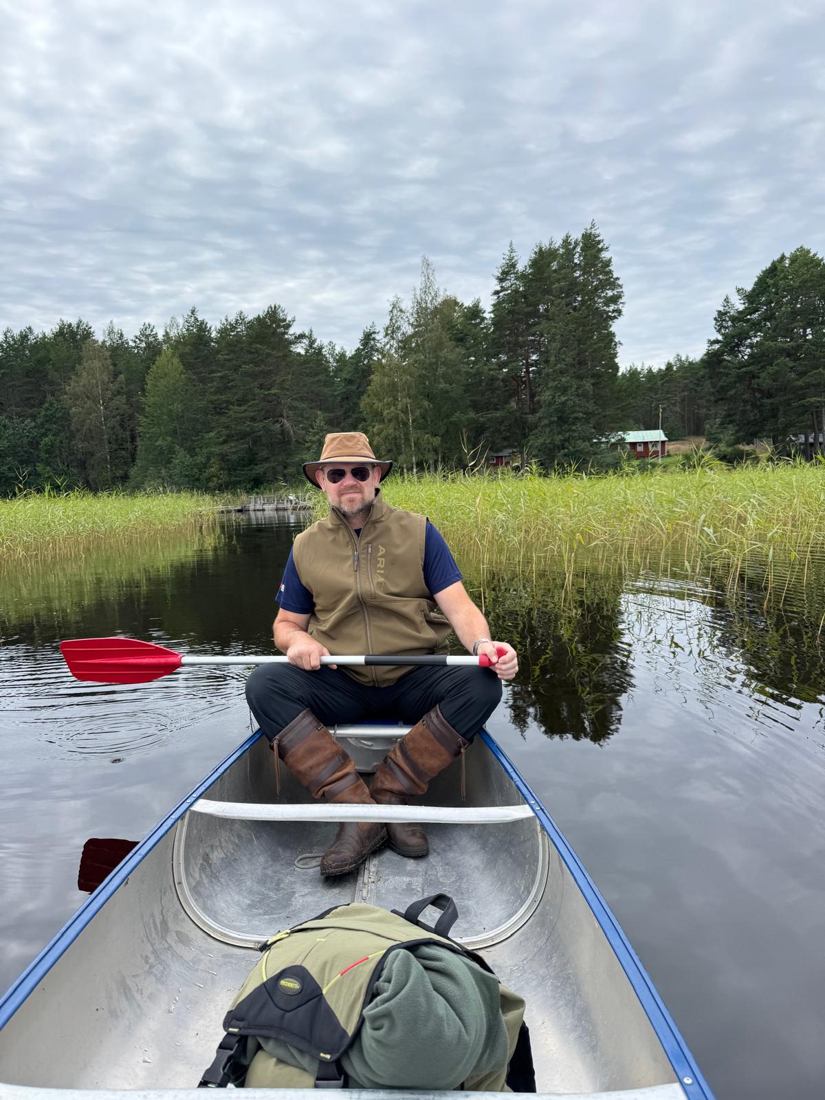 Edgar bij het bootje